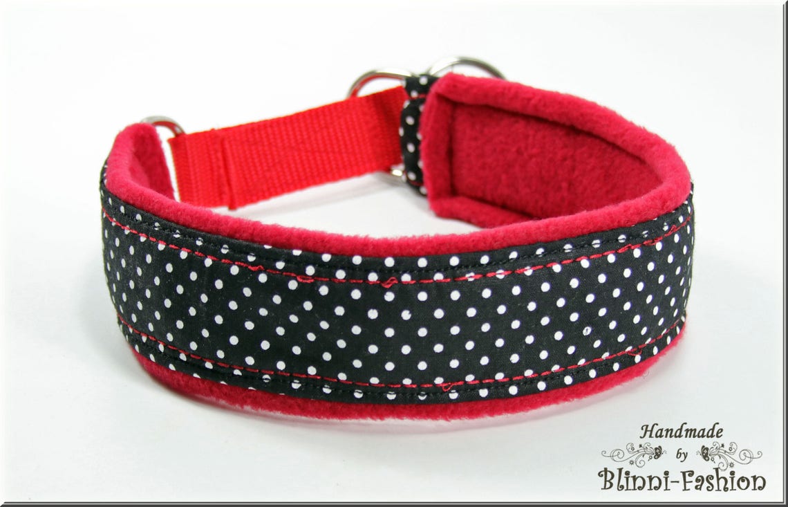 Halsband MAJA Zugstopp Hund Pünktchen Hundehalsband Etsy