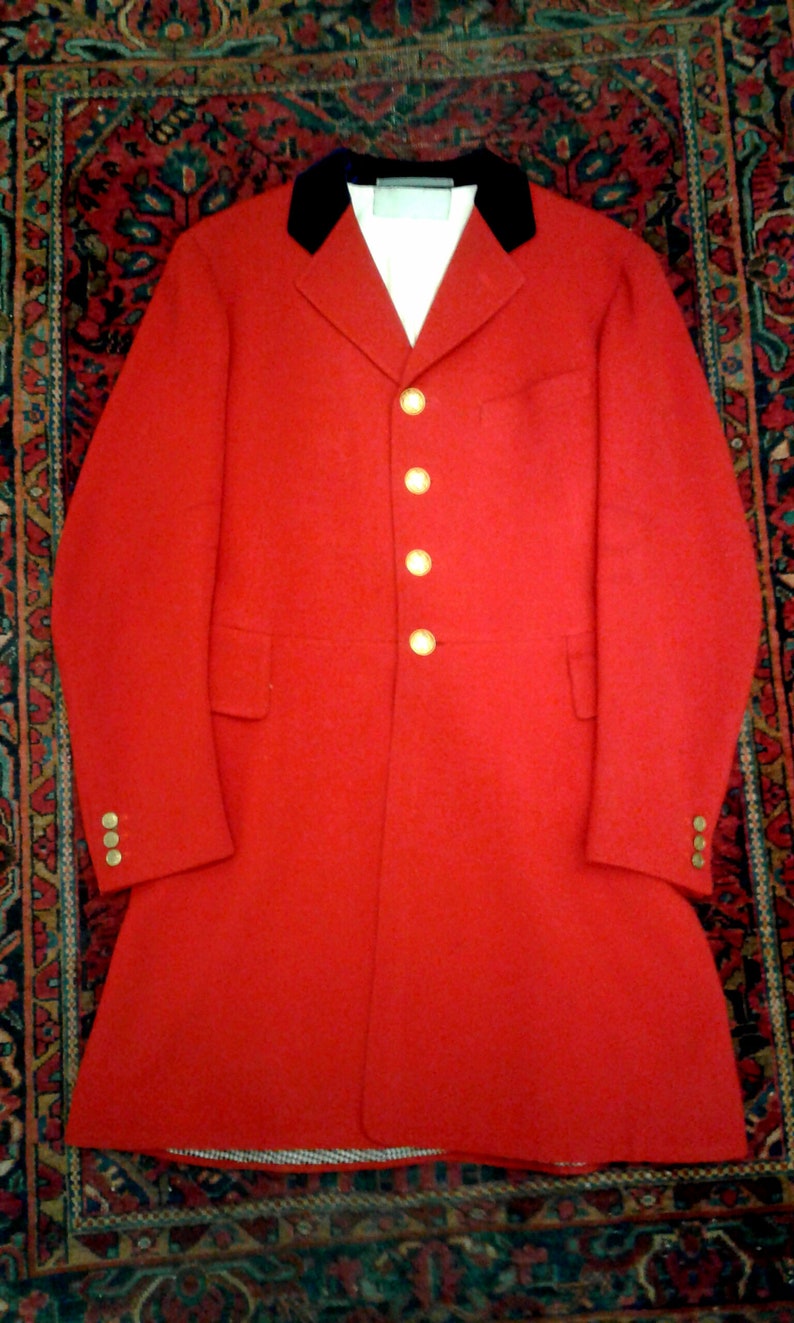Fox Hunting Red Coat vintage Circa 1958 Etsy