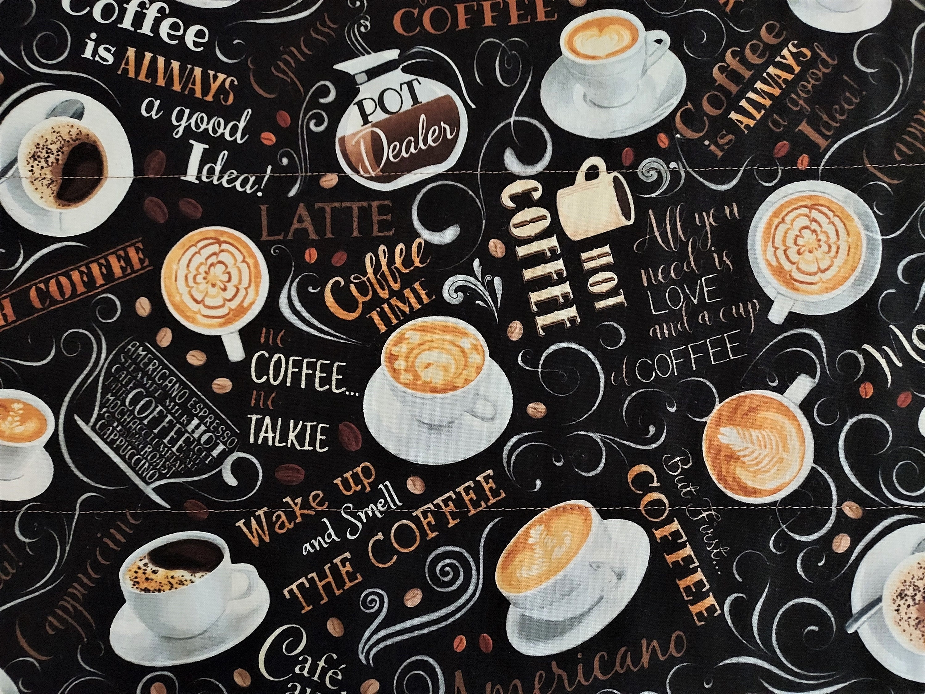 Custom Coffee Maker Mat, Cute Retro Coffee Cup Washable Placemat for your Coffee  Maker or Espresso Machine, Coffee Bar Decor Accessories