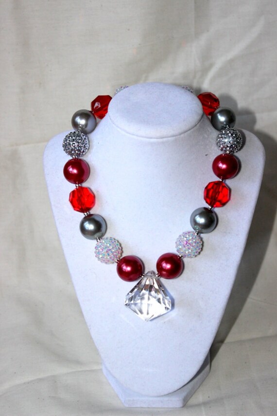Items similar to christmas chunky necklace girls christmas necklace ...