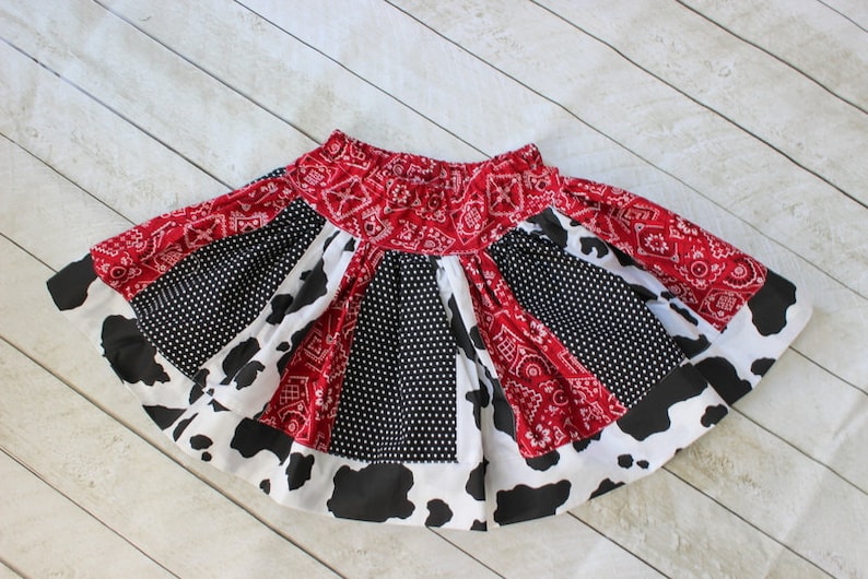 Cowgirl skirt girl cowboy skirt rodeo ourfit cowgirl skirt cow Etsy