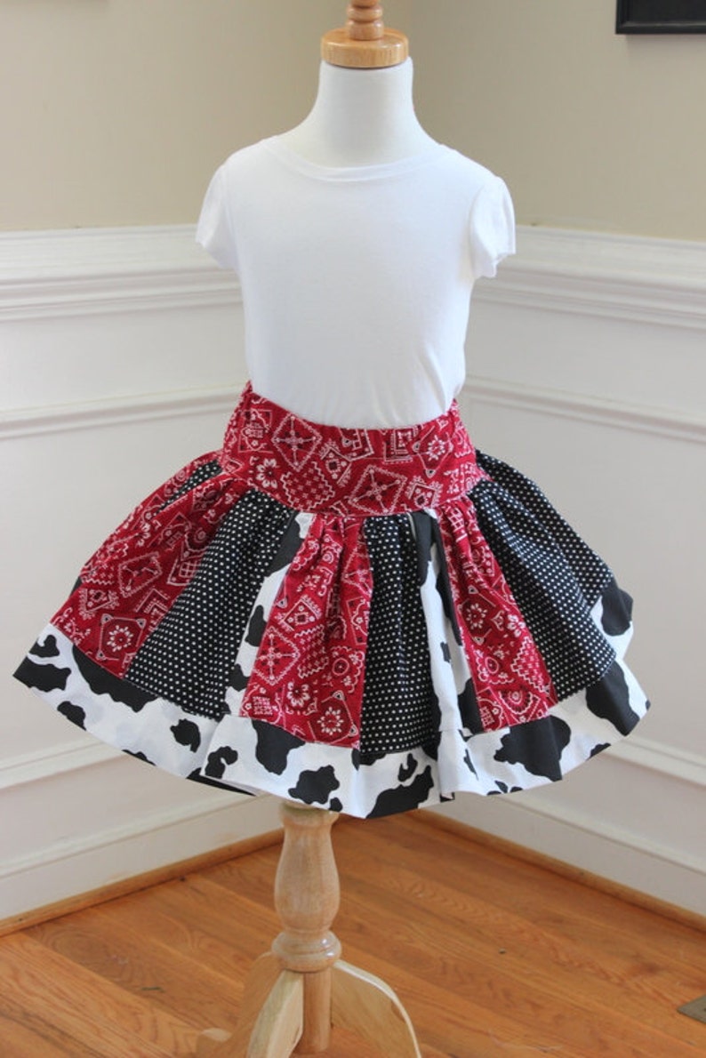 Cowgirl skirt girl cowboy skirt rodeo ourfit cowgirl skirt cow Etsy
