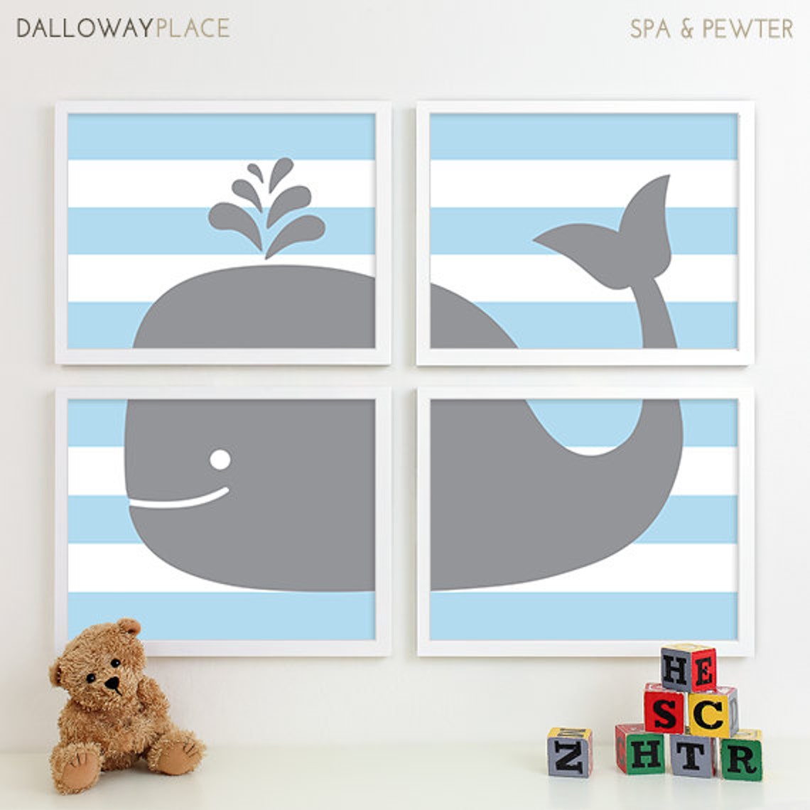 Baby Boy Nursery Art Whale Nursery Art Nautical Nursery Etsy