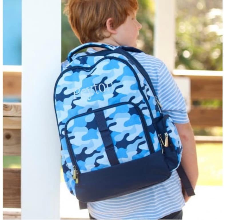 Cool Camo Monogrammed Backpack and Lunchbox Combo