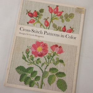 Danish Cross Stitch Patterns in Color Denmark Folk Wild Rose Bengtsson 1974