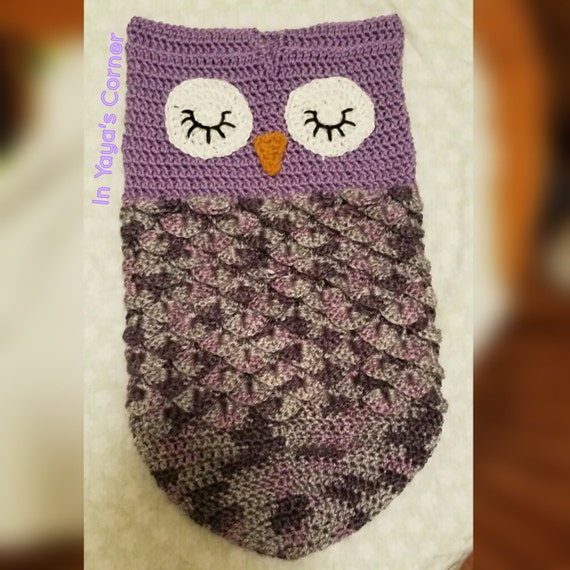 Crochet Baby Owl Cocoon - Baby Sack - Sleeping Owl - Cocoon