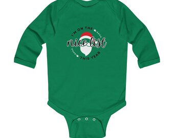 On the Nice Lost Christmas Infant Long Sleeve Bodysuit