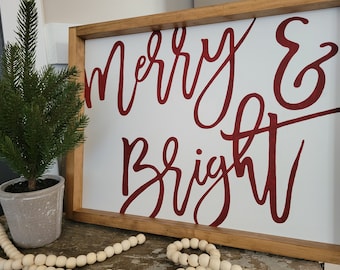 Merry and Bright   sign