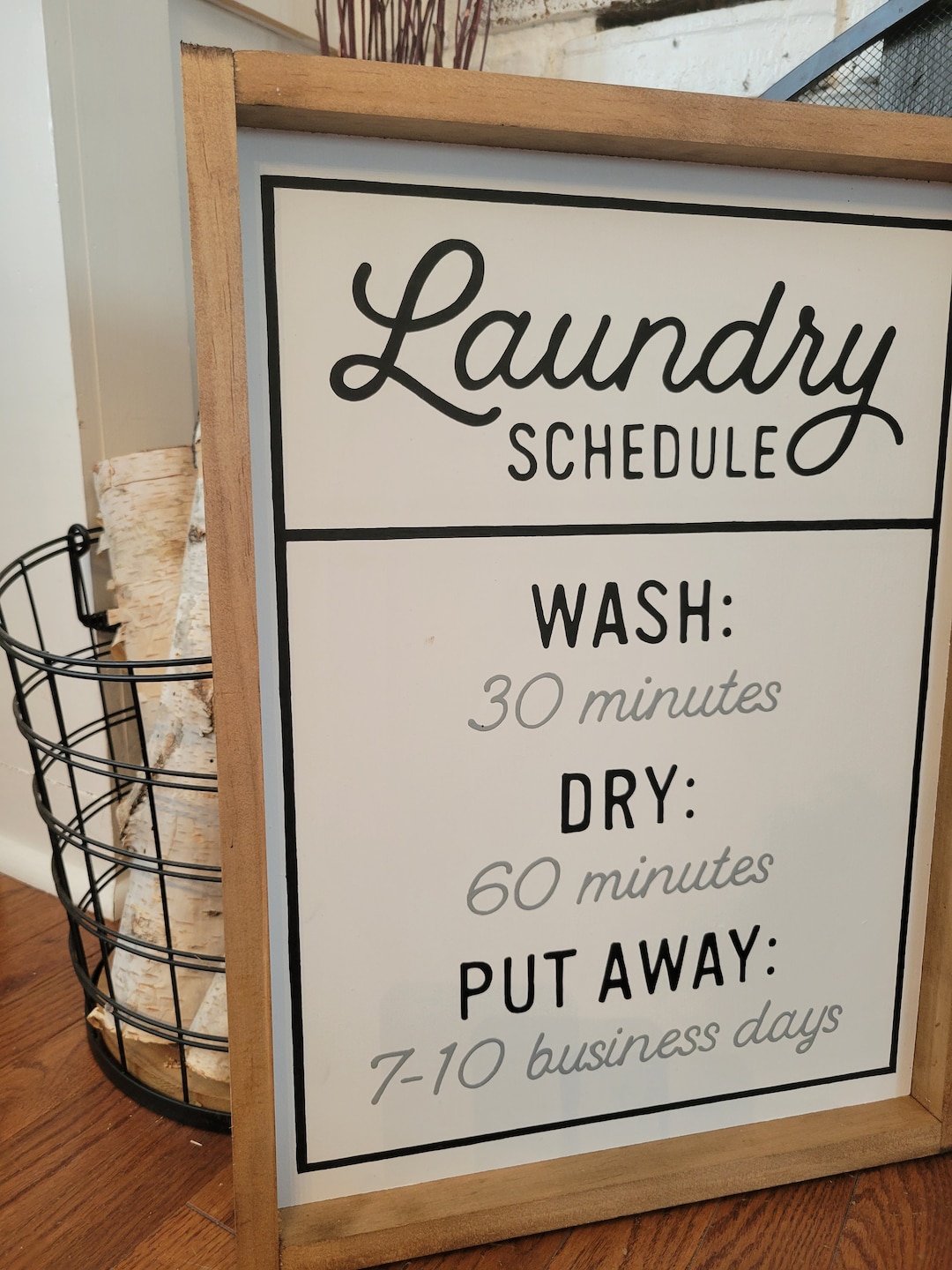 Laundry Schedule Wood Sign - Etsy
