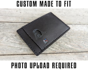 Darth Vader Leather ID Card Holder, Bifold, Trifold, Star Wars Inspired, Handmade