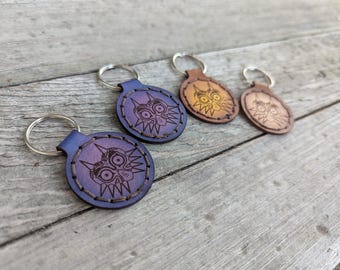 Majora's Mask Leather Key Fob 1x2 - Gaming - Legend of Zelda Ready to ship
