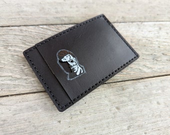 Michael Myers Leather Card Holder: Handmade Halloween Wallet