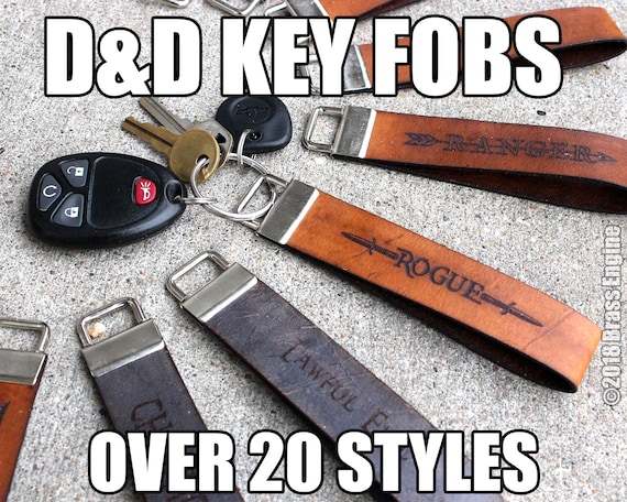 Keychain ID Holder Wallet - Dungeon Master Leather Keychain ID Holder Wallet - Dungeon Master Leather