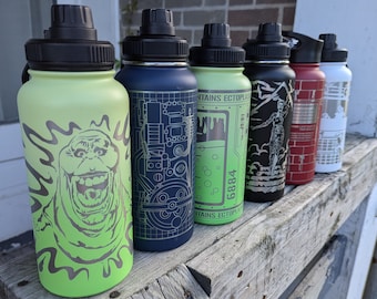 Ghostbusters Engraved Water Bottle: 32 oz Insulated Stainless Steel