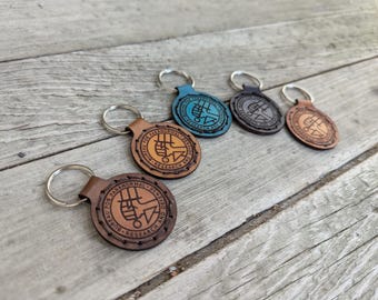 Hellboy BPRD Leather Key Fob 1.5" - Ready to ship
