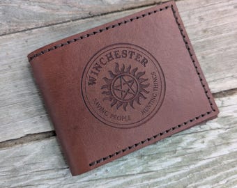 The Hunter's Leather Bifold Wallet | Color Choice Full grain leather Supernatural