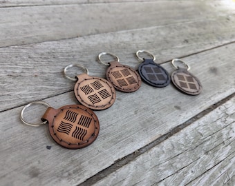 Four Elements Leather Key Fob 1.5" - Fifth Element - Leeloo Korben Dallas Ready to ship