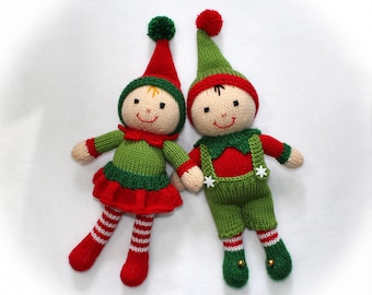 Christmas Elf Toy Knitting Pattern. Santa's Helpers. Toy doll knitting pattern. Christmas decoration.