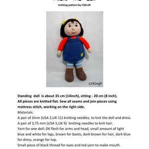 Two dolls knitting patterns deal. Toy knitting pattern. PDF instant download knitting pattern. image 5