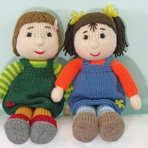 Two dolls knitting patterns deal. Toy knitting pattern. PDF instant download knitting pattern. image 3