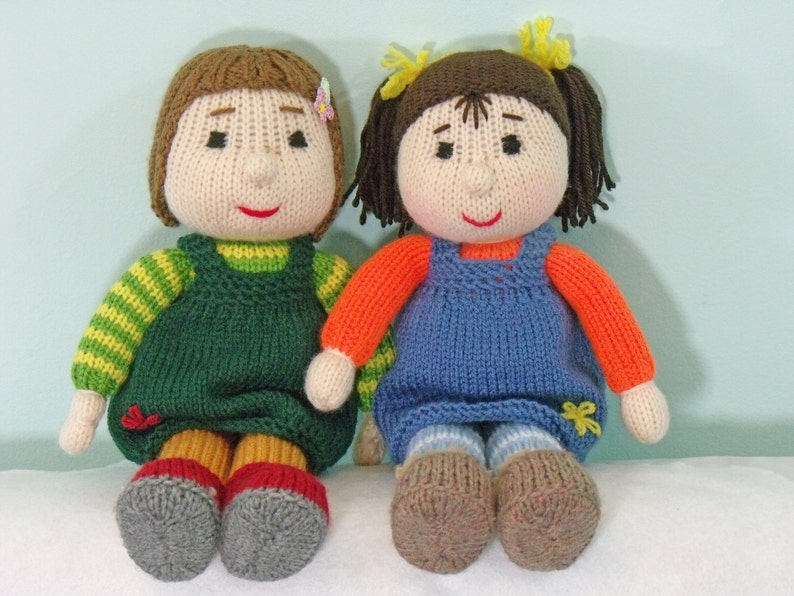 Two dolls knitting patterns deal. Toy knitting pattern. PDF instant download knitting pattern. image 3