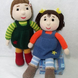 Two dolls knitting patterns deal. Toy knitting pattern. PDF instant download knitting pattern. image 2