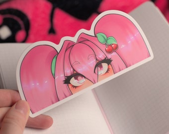Hatsune Miku Vinyl Sticker - Sakura Peeker