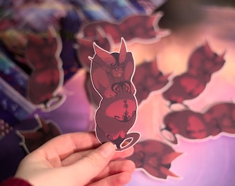 Chubby Demon Vinyl Sticker - Artist Designed and Made