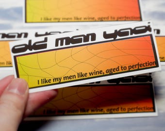 Old Man Yaoi Y2k Aesthetic Vinyl Sticker