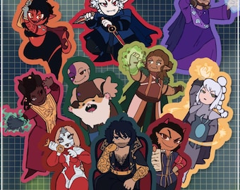 BG3 Companions and More Vinyl Stickers