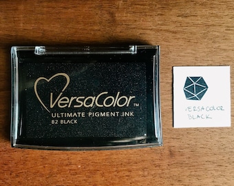 Large VersaColor ink pad in black, pigment ink for embossing, bullet journal supply, japanese office supplies