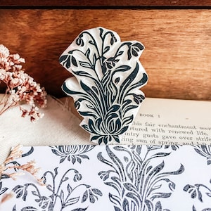 Rubberstempel met wilde bloemen voor rustiek bruiloftsdecor, botanisch briefpapier voor art journal