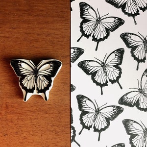 Schwalbenschwanz Schmetterling Umriss Stempel für Kunst Journal, Papilio Ulysses, fliegende Käfer Grafik für Garten Collage machen, Natur diy