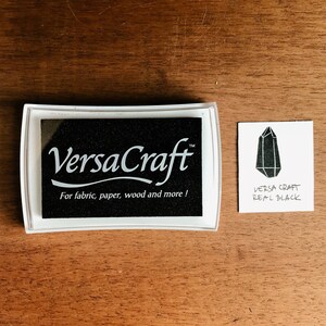 Grande tampone di inchiostro VersaCraft per tessuti, inchiostro pigmentato nero per goffratura, accessori di qualità per scrapbooking, strumenti giapponesi per la creazione di biglietti