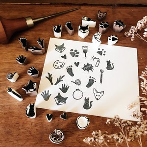 Mini Stempel für die Personalisierung Ihrer Bastelprojekte, kleiner Freestyle Stempel für Lehrer und Homeschooling, vielseitiges Werkzeug für Kreative