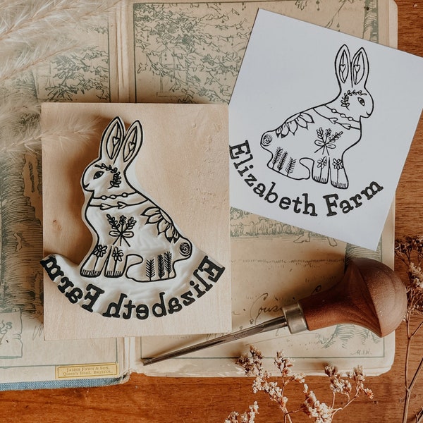 Custom rubber stamp with your logo design, personalised tool for branding and packaging, unique gift for small business entrepreneur