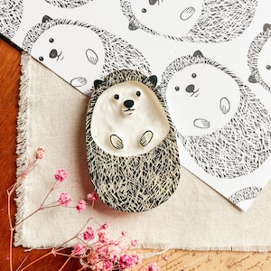 Handgesneden rubberen stempel egel / stempel bosdieren / briefpapier dierenliefhebber / dierenstempel kaarten maken / stempel bullet journal