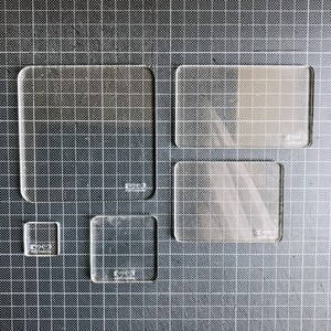 Acrylic clear blocks for rubber stamps, various sizes to choose, transparent base for cling photopolymer stamps, solid reusable mount image 6