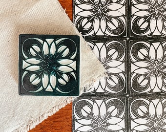 Sello de azulejo para arte en técnica mixta, sello de goma para el Día de la Madre, material para diario
