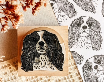 Custom rubber stamp pet portrait, personalized gift for dog lover, hand carved stamp for cat owner, pet loss memorial, funny gift for her