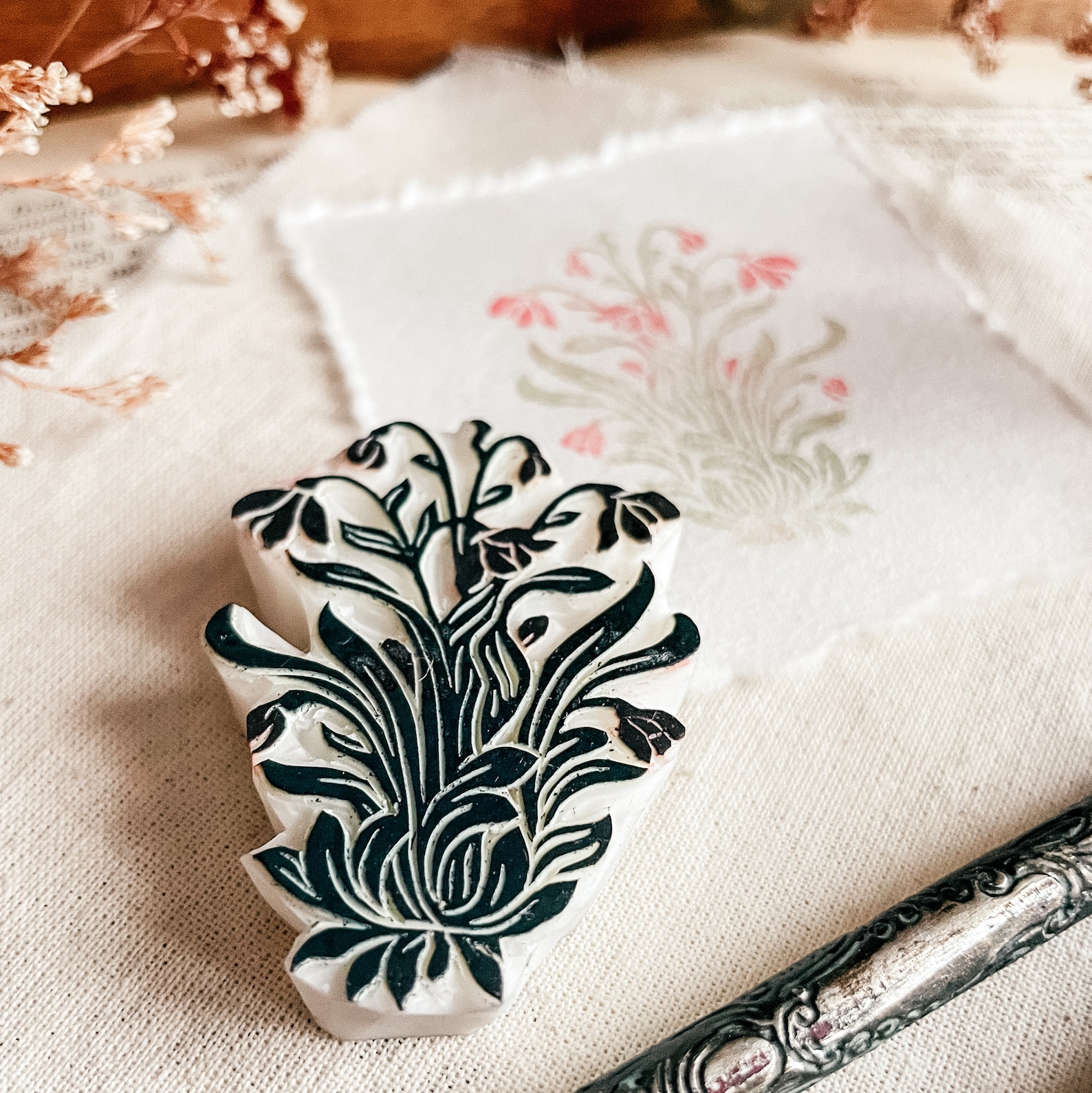 Rustic Stamps Wild Flower Rubber Stamp for Rustic Wedding Decor, Botanical Stationery ...