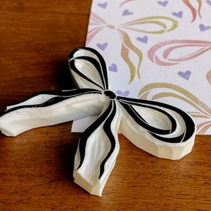 Rubberstempel grote vlinderstrik, creatief art-dagboekdecor voor haar, decoratief patroon voor cadeauverpakking, hulpmiddel voor wenskaarten voor verjaardag