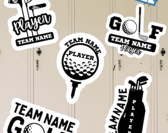 Imán de casillero de golf personalizado con nombre y número de equipo personalizados