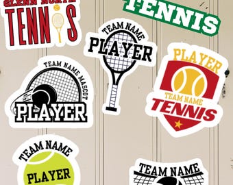 Aimant personnalisé pour casier de tennis : nom personnalisé et design de l'équipe
