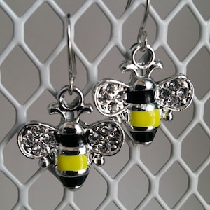 Bees Earrings, Insect Women Earrings, Bees Women Earrings ,Small Bees Earrings ,Bees Charms Earrings , Bees Women  Pendant  Earrings