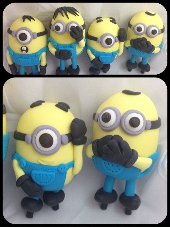 Edible Minion Fondant Cake Topper Minion Minion Cookies Minion Printable Minion Cupcake Topper Minion Cookies Minion Cake Topper