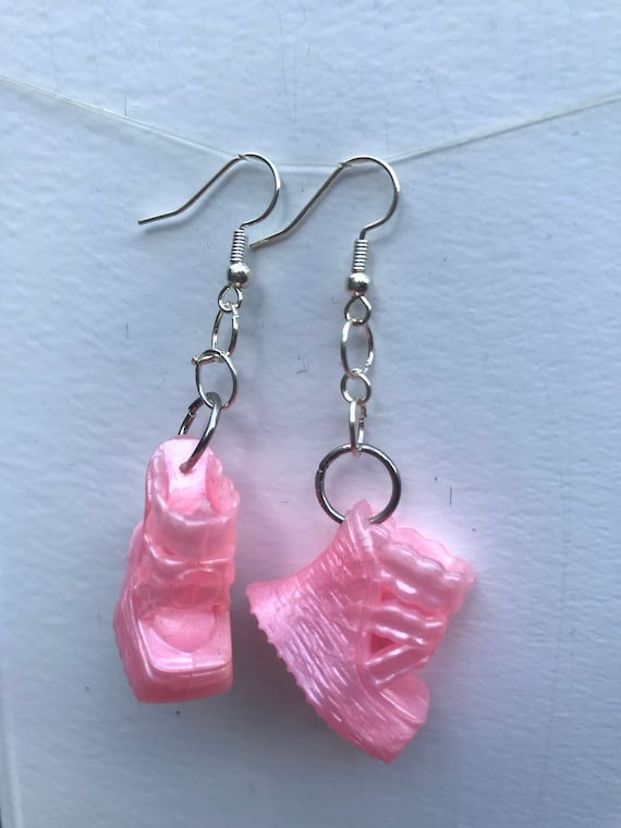 Classic Barbie Shoe Earrings Pink Platforms