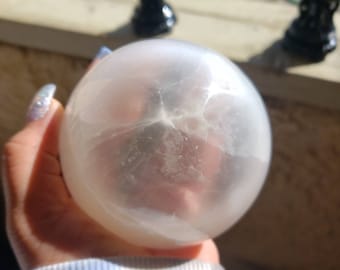 Seethrough Selenite Crystal Sphere B