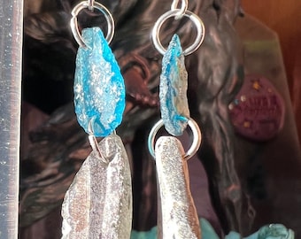 Roman Glass Sterling Silver Earrings