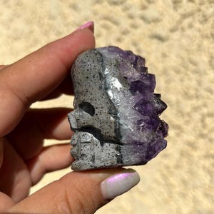 Amethyst Crystal Skull | Purple Amethyst Crystal Skull Figure | Amethyst Skull